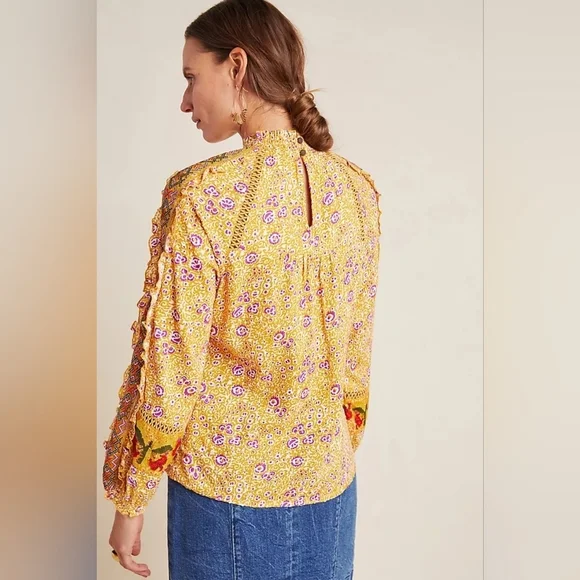 Maeve for Anthropologie Goldie Embroidered Blouse – Multiple Sizes - Picture 2 of 9